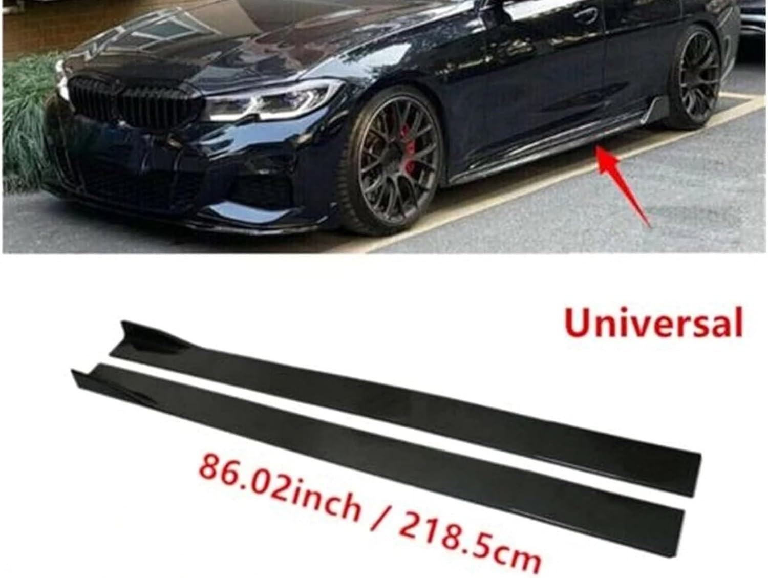 車のサイドスカートスポイラー 2.18m A3 A4 A5 A6 A7 A7 A8 Q3 Q5