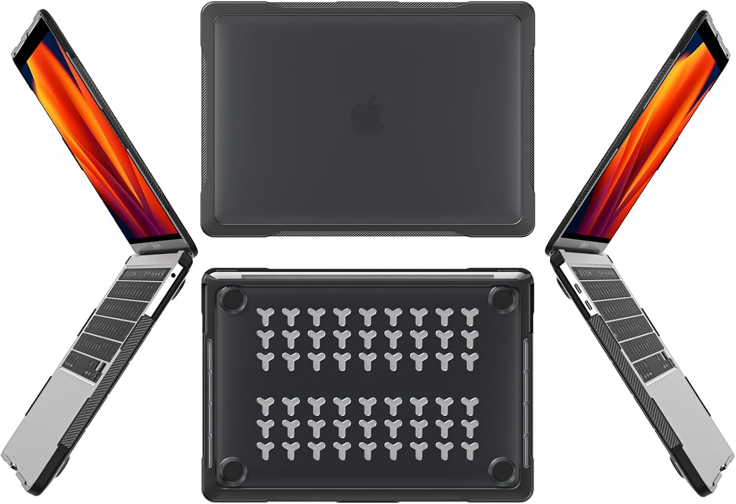 Ultimate Matte Protection Case for MacBook Pro 16 inch M4 M3 M2 M1 2024-2021 A3403 A3186 A2991 A2780 A2485 Pro Max Chip,Matte Soft Anti-Cracking Durable Shockproof Case&Keyboard Skin,Black