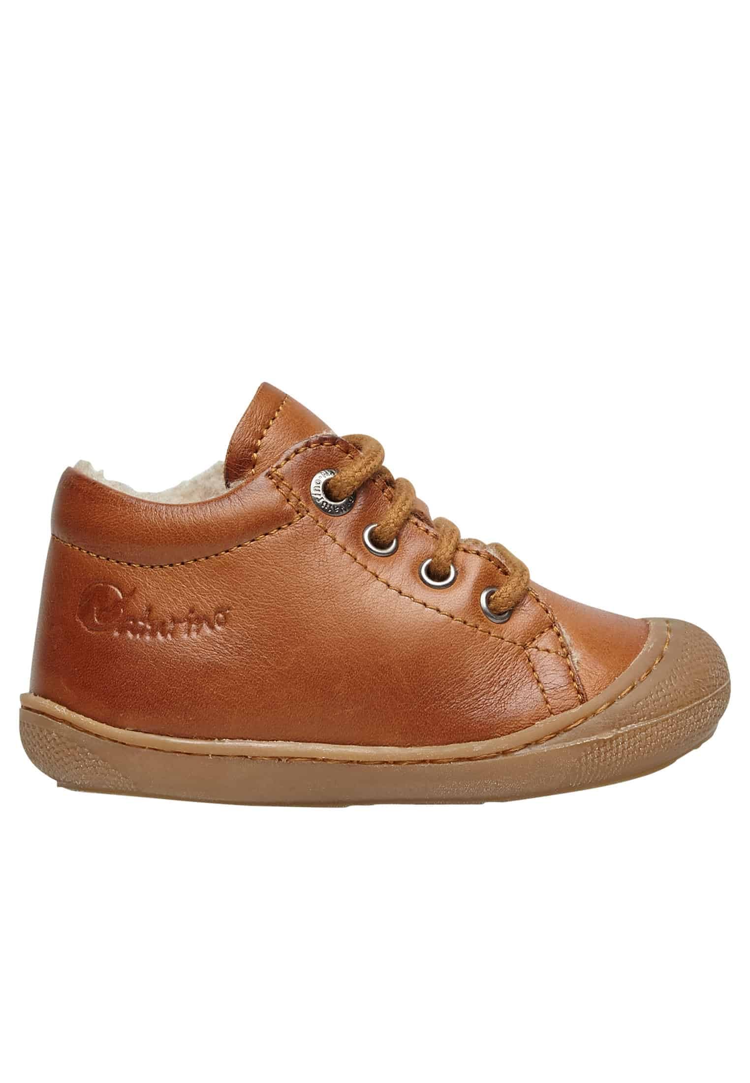 Naturino Chaussures Premiers Pas en Cuir doublés en Laine