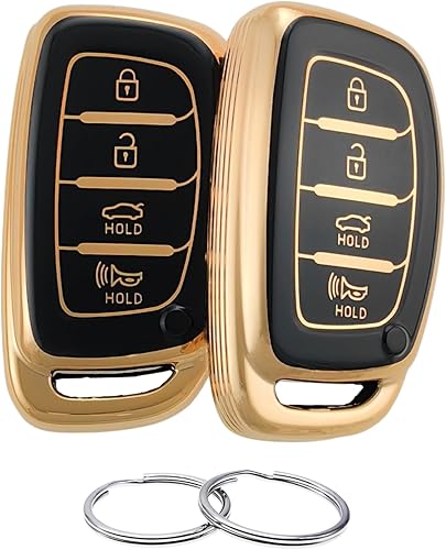 Miniatura 9 de Funda para llavero de TPU compatible con Hyundai Elantra Elantra GT Ioniq Sonata Tucson 2016-2021, no apta para llaves con botones de