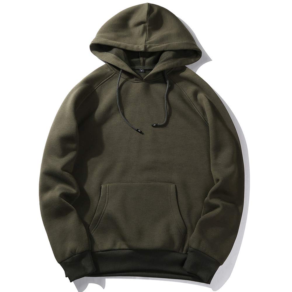 Sweat à capuche homme oversize en coton col rond style classique - 4