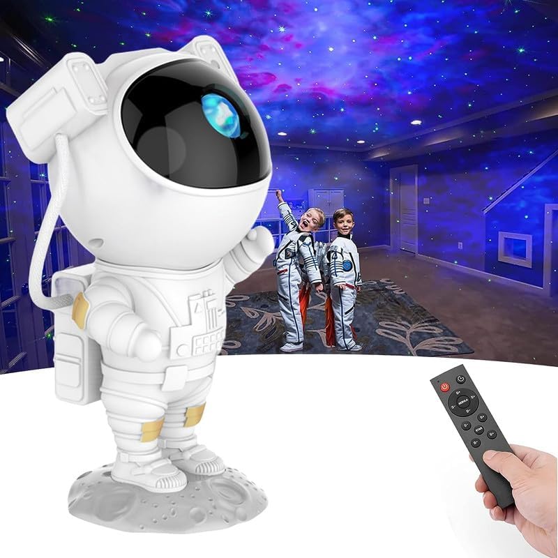 Image of Galaxy Projector Light with Tripod Stand, Earth and Moon Projection, USB Powered, Adjustable Angle, Space Theme Room Decor (Astro)