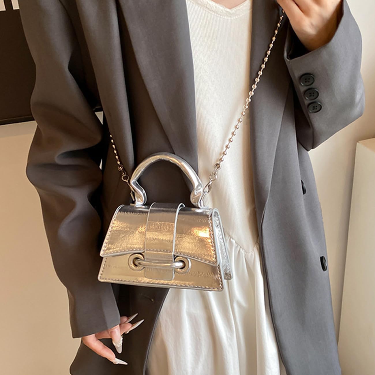 Mini Crossbody Bags Women's Y2K Purses Top Handle Crossbody Bag Clutch Shoulder Handbag for Cocktail Party Prom Wedding - Image 2