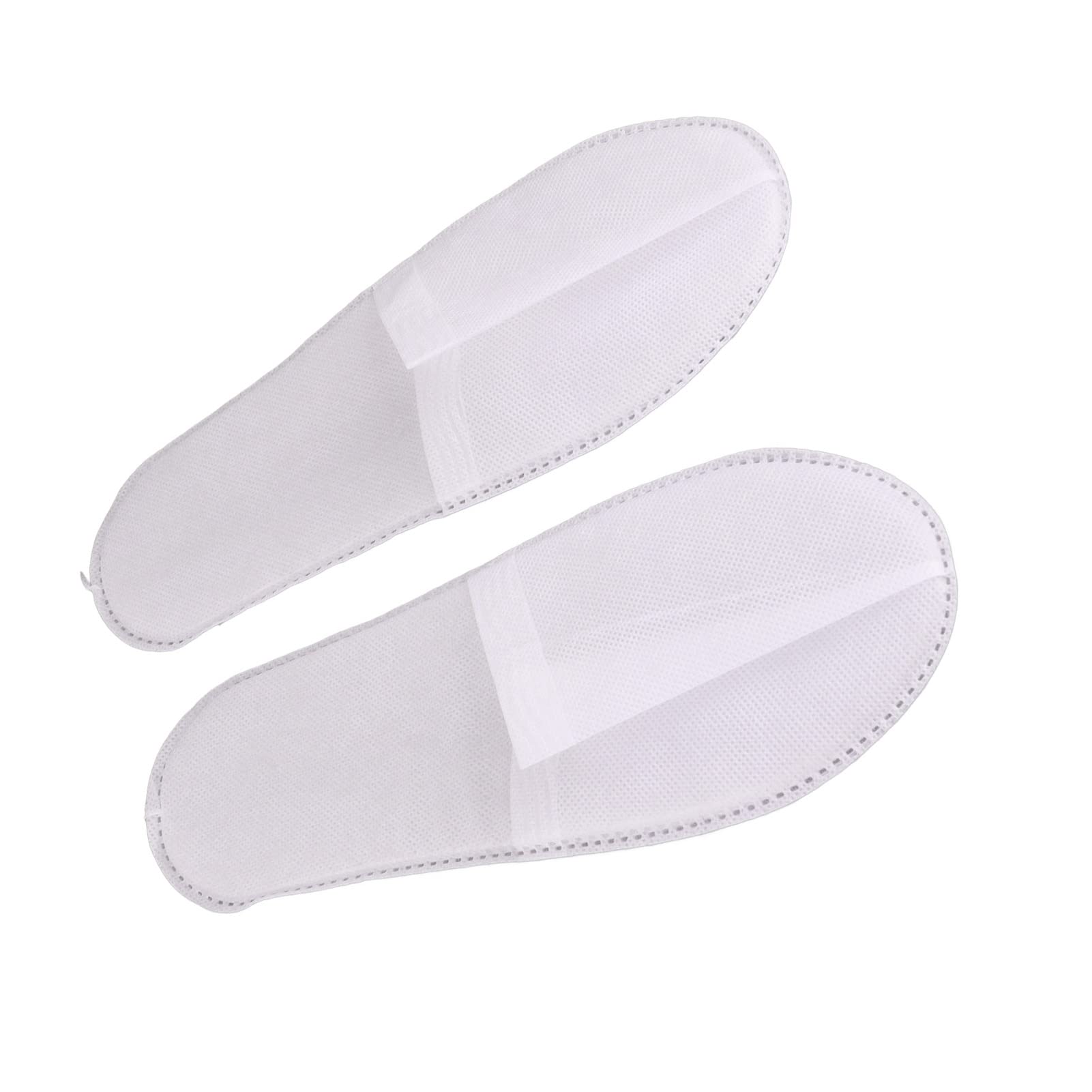 Pantofole monouso portatili antiscivolo da 50 paia con suola addensata per ospiti di feste in hotel spa domestiche bianche (Lavagna in tessuto non tessuto da 3 mm)