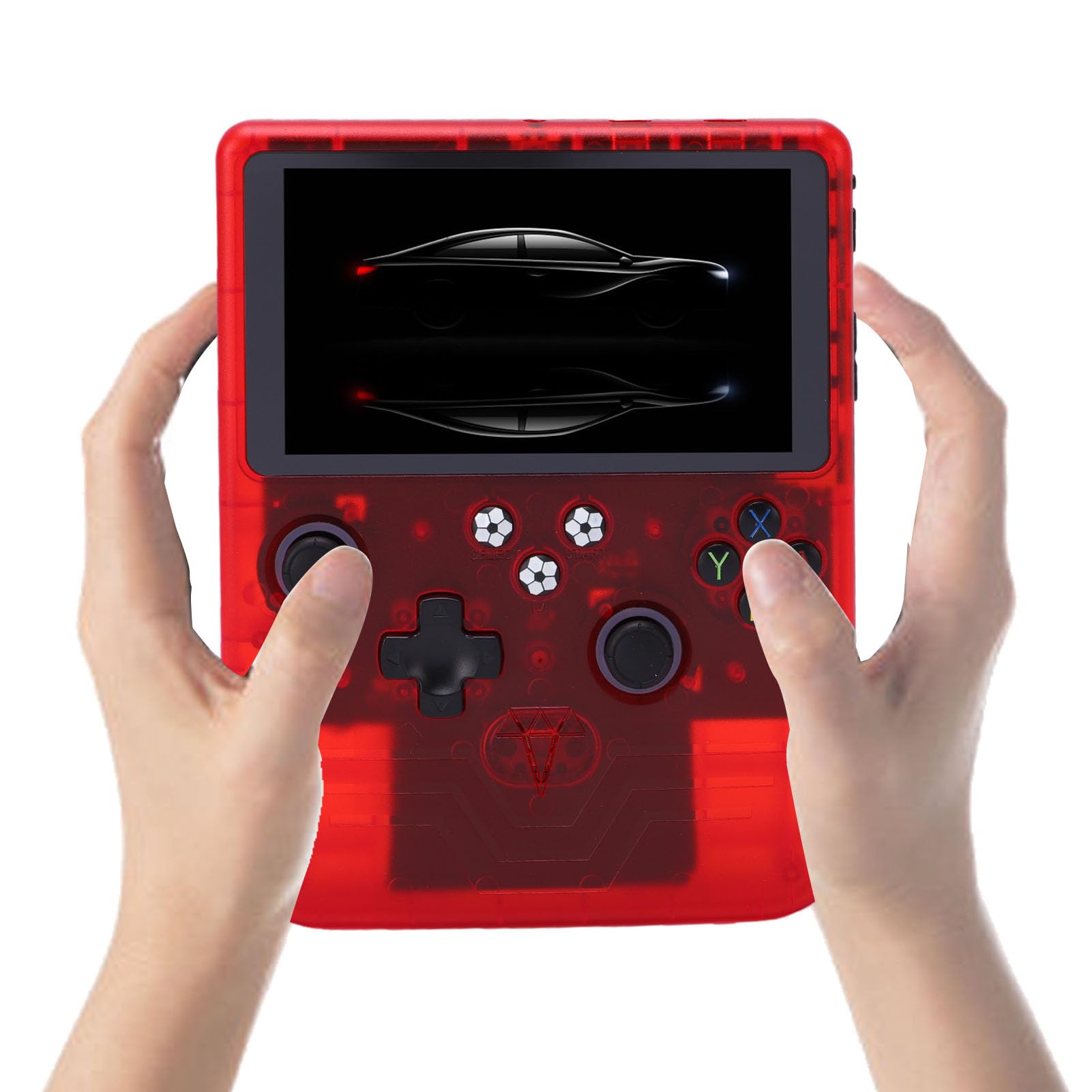 Denash Consola de Juegos Portátil Retro, Dispositivo de Juegos con Pantalla de 6 Pulgadas con Joysticks RGB Duales, Almacenamiento de 128 GB, Batería de 6000 MAh, Consola Portátil para Clásicos,