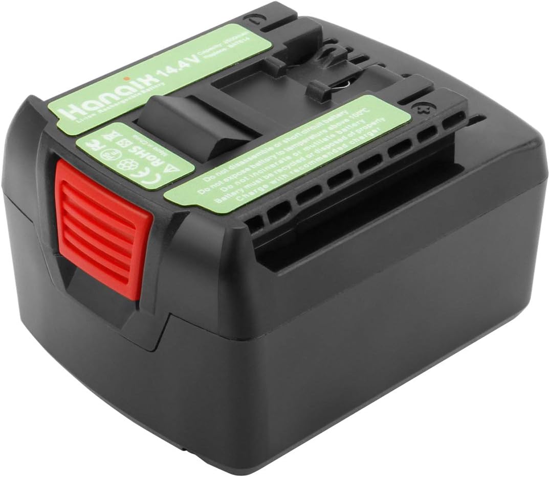 14.4V 2.5Ah Lithium Battery for Bosch BAT607 BAT607G BAT614 BAT614G 2607336150 2607336223 Replacement Battery
