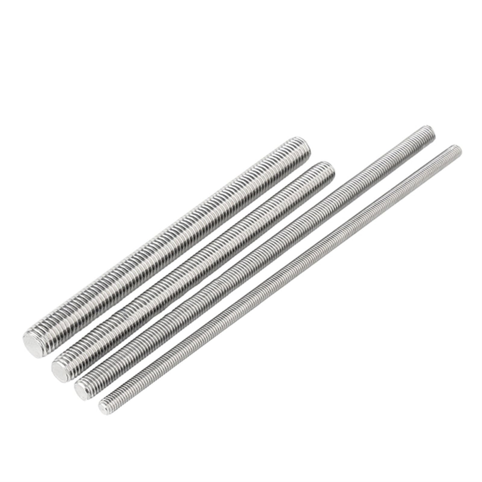 Stepper Screw Metric Thread 304 Stainless Steel Screw Rod M2 M2.5 M3 M4 M5 M6 Headless Bolt Screw Stud Full Thread Screw Rod Tapped Block(M3x110mm (2pcs))