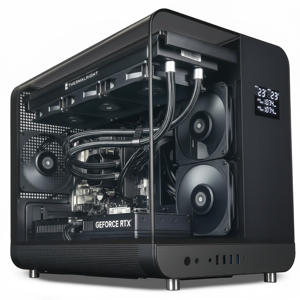 ionz Gaming PC - Desktop Computer, Ryzen 7 5800X, NVIDIA RTX 5060 Ti, 16GB RAM, 120mm AIO Liquid Cooler, 1TB NVMe SSD, 600W 80+ PSU, WiFi, Windows 11, Apex Black — view 8