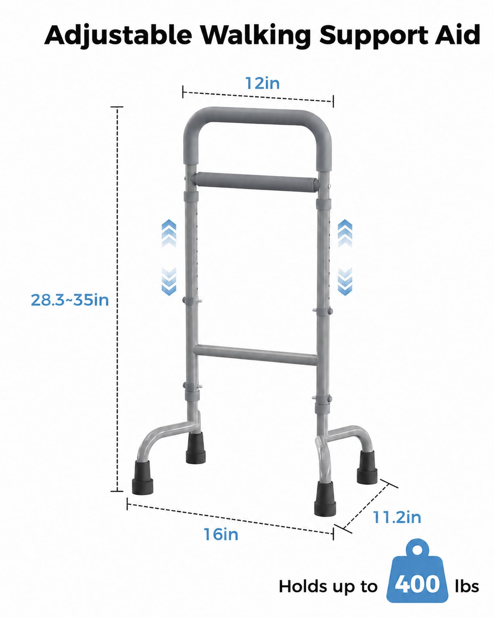 Stand Assist Aid for Elderly, Portable Walking Support, Gray — Amazon image 3