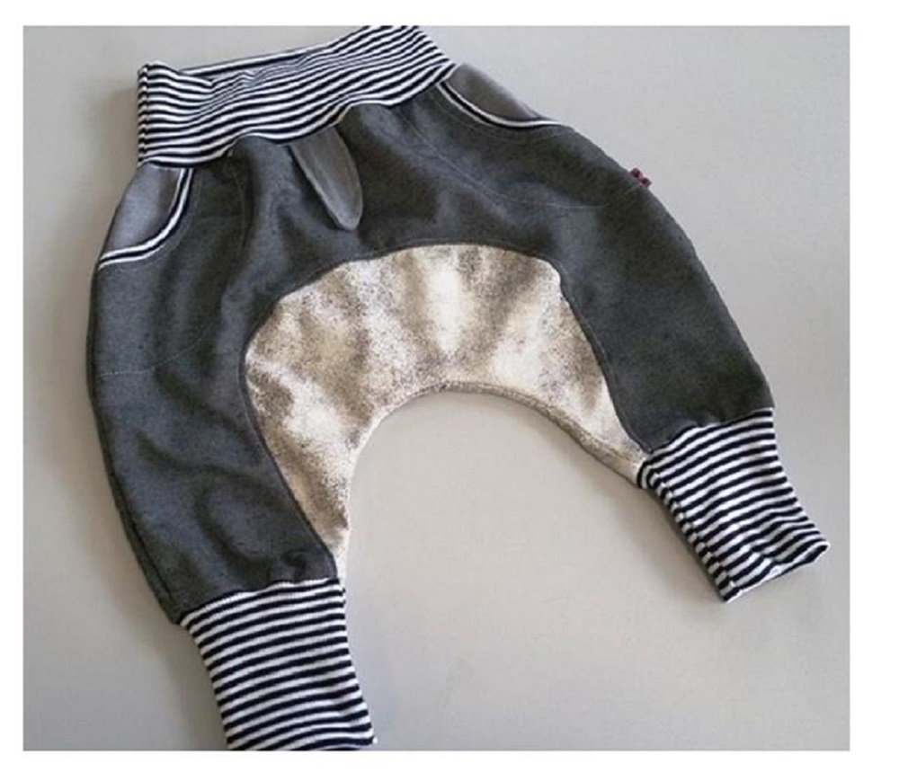 Atelier MiaMia - Pumphose Baby Kind von 56-92 Designer Babyhose Limitiert !! Mitwachshose Jeans Leder - 90