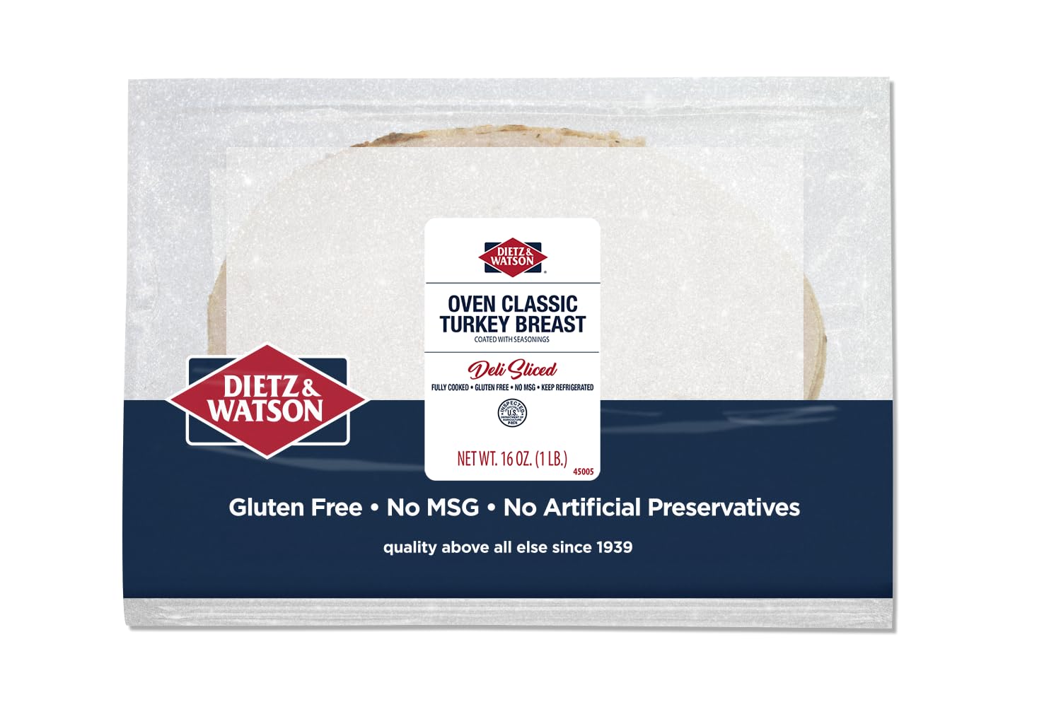 Dietz & Watson Deli-Sliced Oven Classic Turkey Breast, 16 oz.