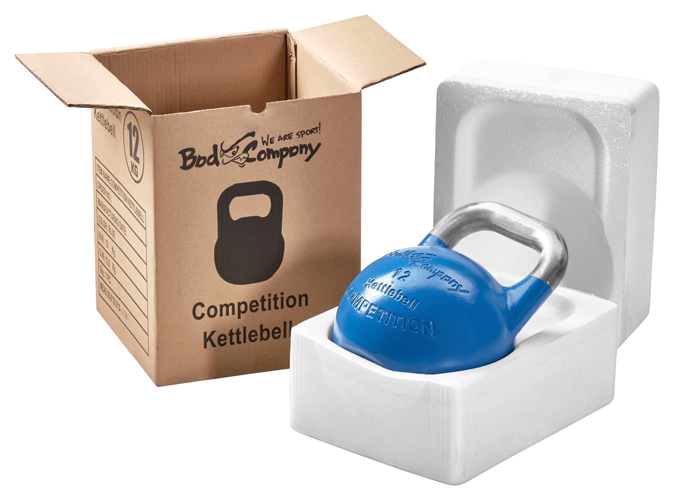 Bad Company Kettlebell in Acciaio per Uso agonistico I Peso a Sfera con Manico I Diverse Varianti di Peso Definite per Colore I da 8 a 40 kg