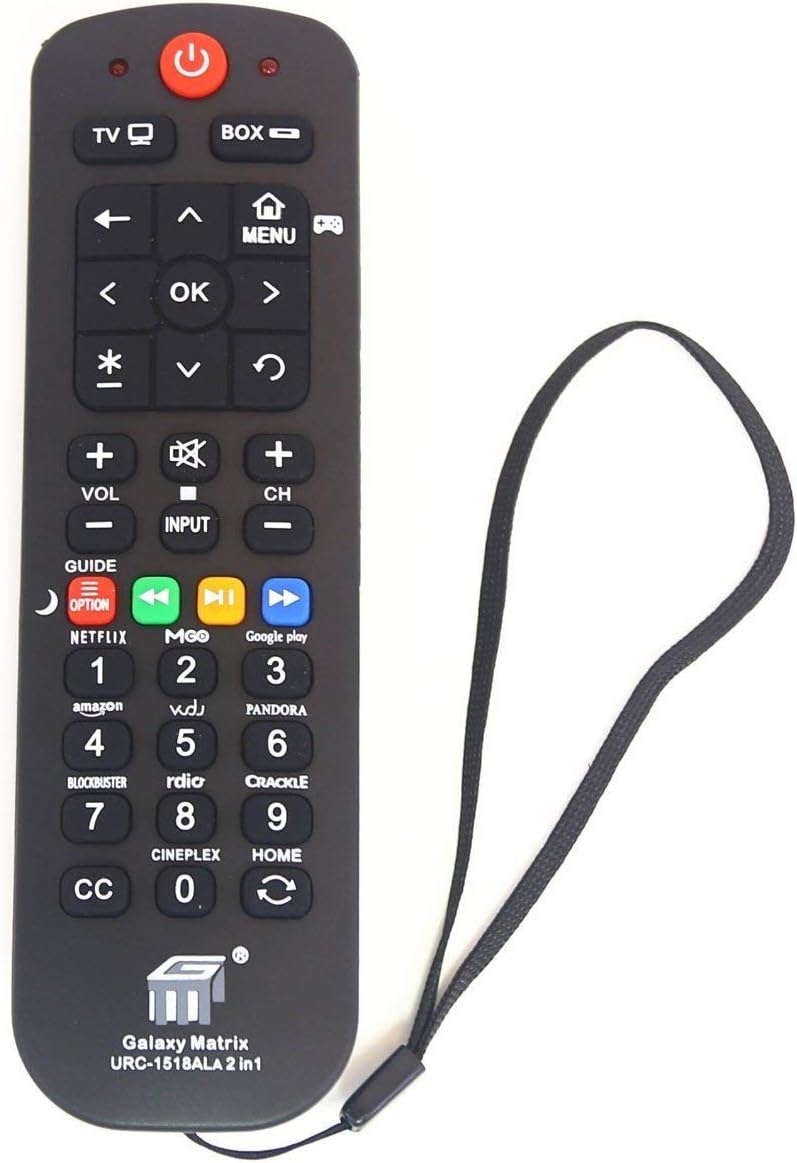 Luckystar Universal Streaming Remote Work (2 in 1) for Main Streaming Box, Roku 1 2 3, TCL Roku Tv, Sharp Roku Tv,Direct Tv, Dish, Apple Tv, Vizio Smart Tv, Main Tv(URC1518)