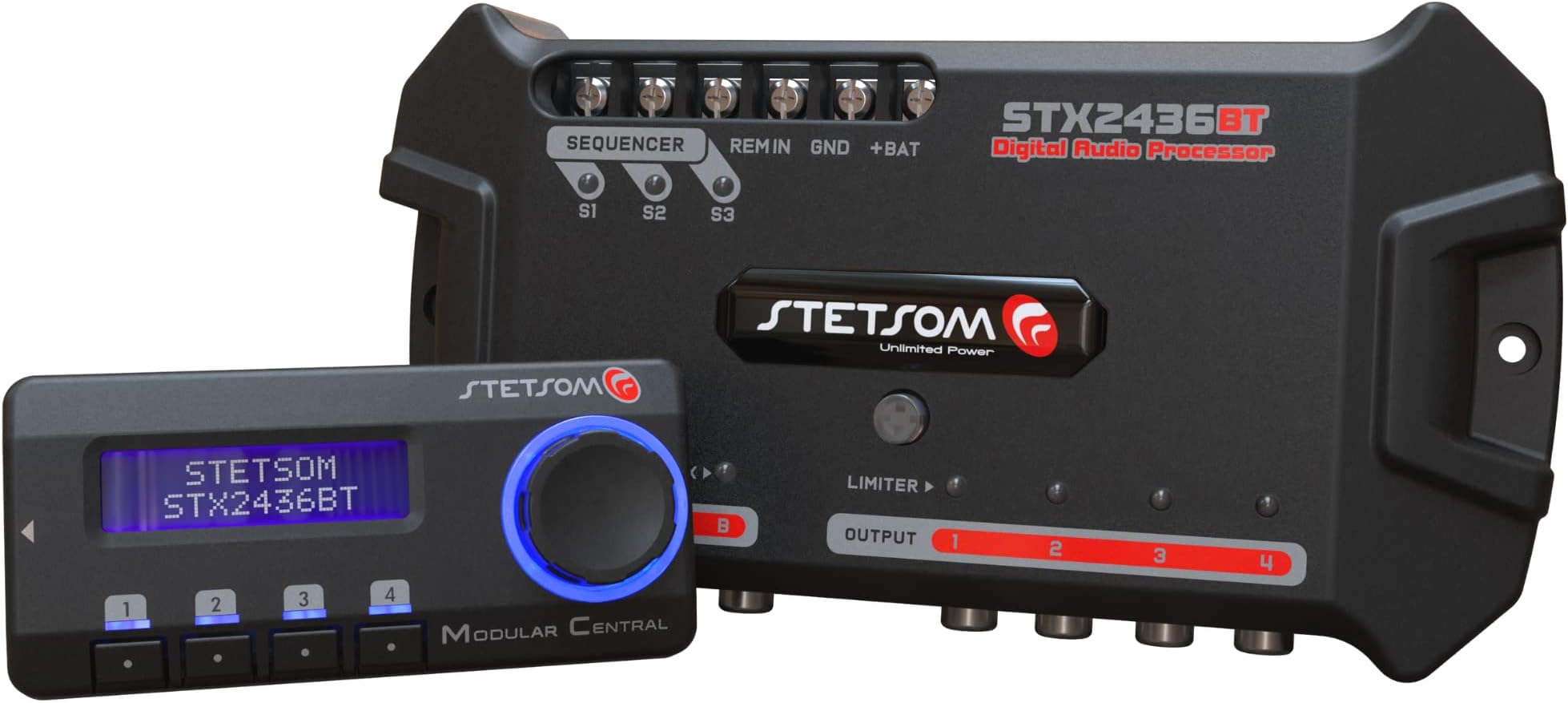 Stetsom STX 2436 BT DSP Bluetooth Full Digital Signal Processor + Stetsom Modular Central - SMC Remote Controller