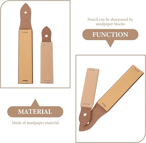 Miniatura 6 de Cabilock 4 sacapuntas de papel de lija, papel de lija de dibujo de bocetos, lápices de crayones de papel de lija, sacapuntas de puntero de plomo,