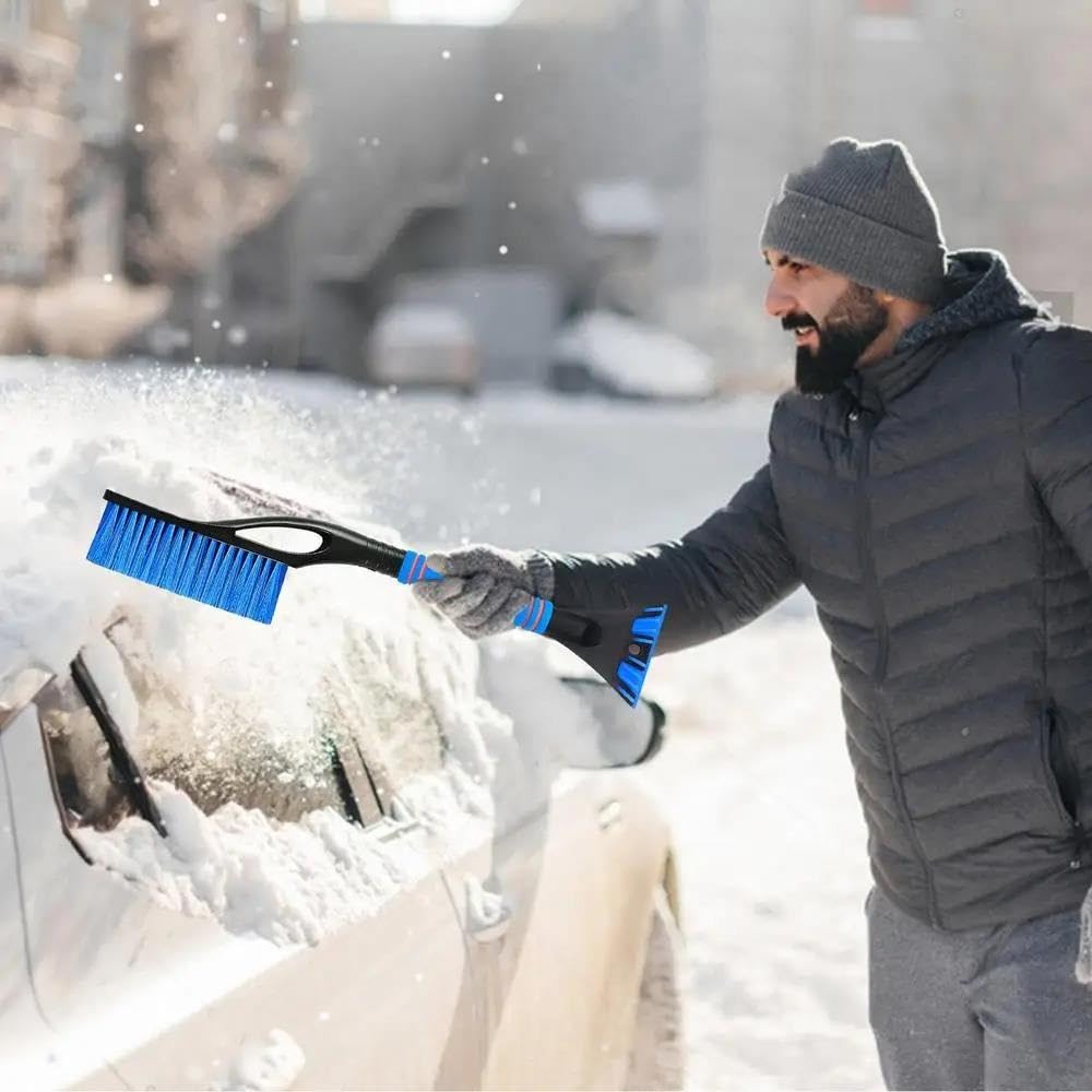 Rascador de hielo para coche Rascadores Hielo Parabrisas Coche Raspadores Hielo Eliminación Nieve Automotriz Cepillo Nieve Multifuncional Raspador Parabrisas Coche Rascadores de hielo para coche(Blanc