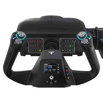 Turtle Beach VelocityOne Flight Universal Control System - Xbox Series X & Xbox Series S, Xbox One & Windows 10 & 11 PCs with Yoke Handle, Throttle Quadrant, Trim Wheel & Rudder Controls | Xbox Series X|S, Xbox One, Windows PC, Complete Controls, Yoke Handle, Throttle Quadrant, Trim Wheel & Rudder Controls, Black