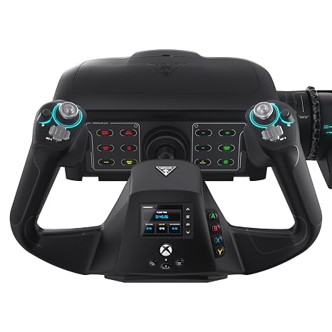 Turtle Beach VelocityOne Flight Universal Control System - Xbox Series X & Xbox Series S, Xbox One & Windows 10 & 11 PCs with Yoke Handle, Throttle Quadrant, Trim Wheel & Rudder Controls | Xbox Series X|S, Xbox One, Windows PC, Complete Controls, Yoke Handle, Throttle Quadrant, Trim Wheel & Rudder Controls, Black