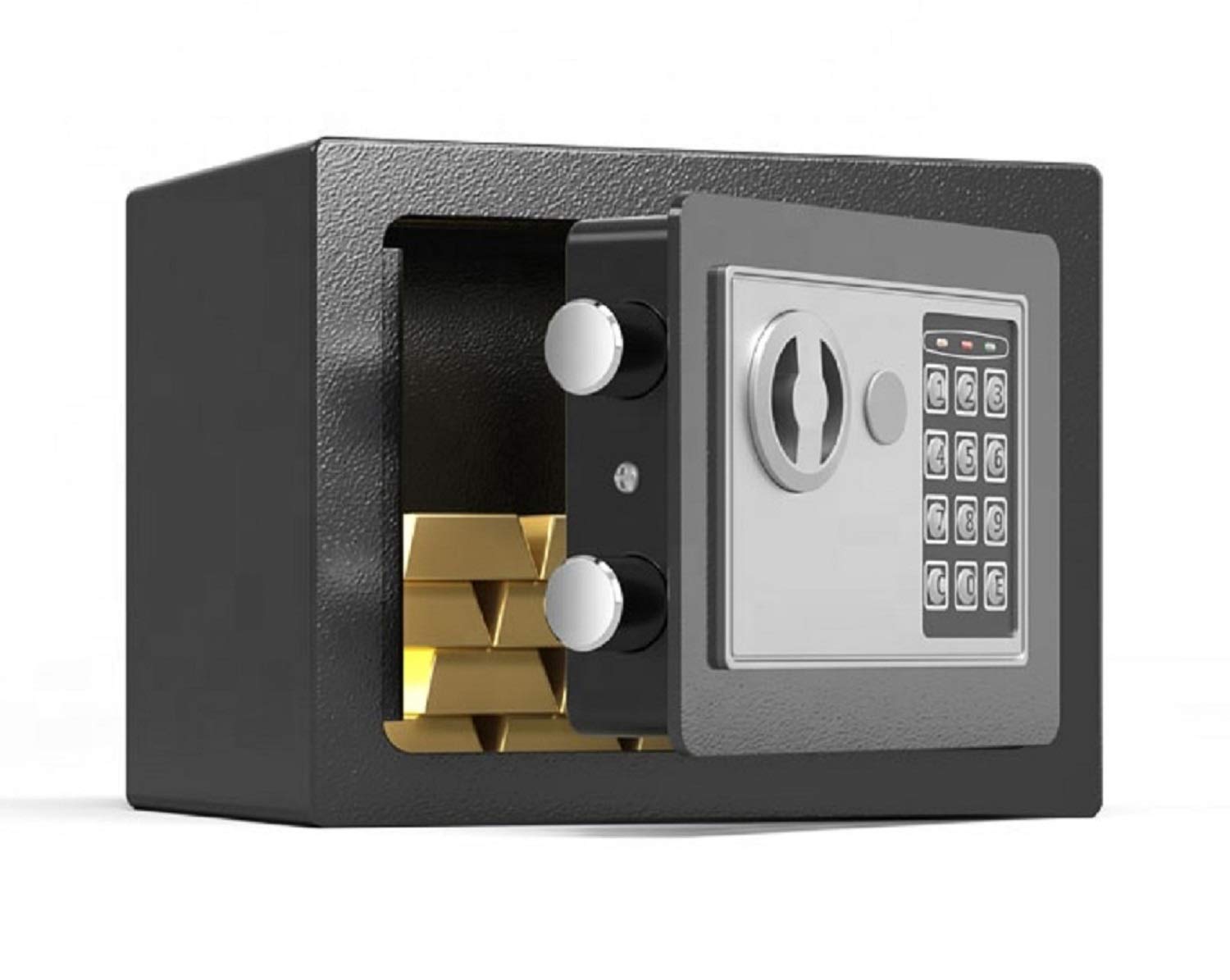 Smax Money Safe Box with Electronic Digital Touch Pad and Keys, Made with Solid Steel and Alloy
