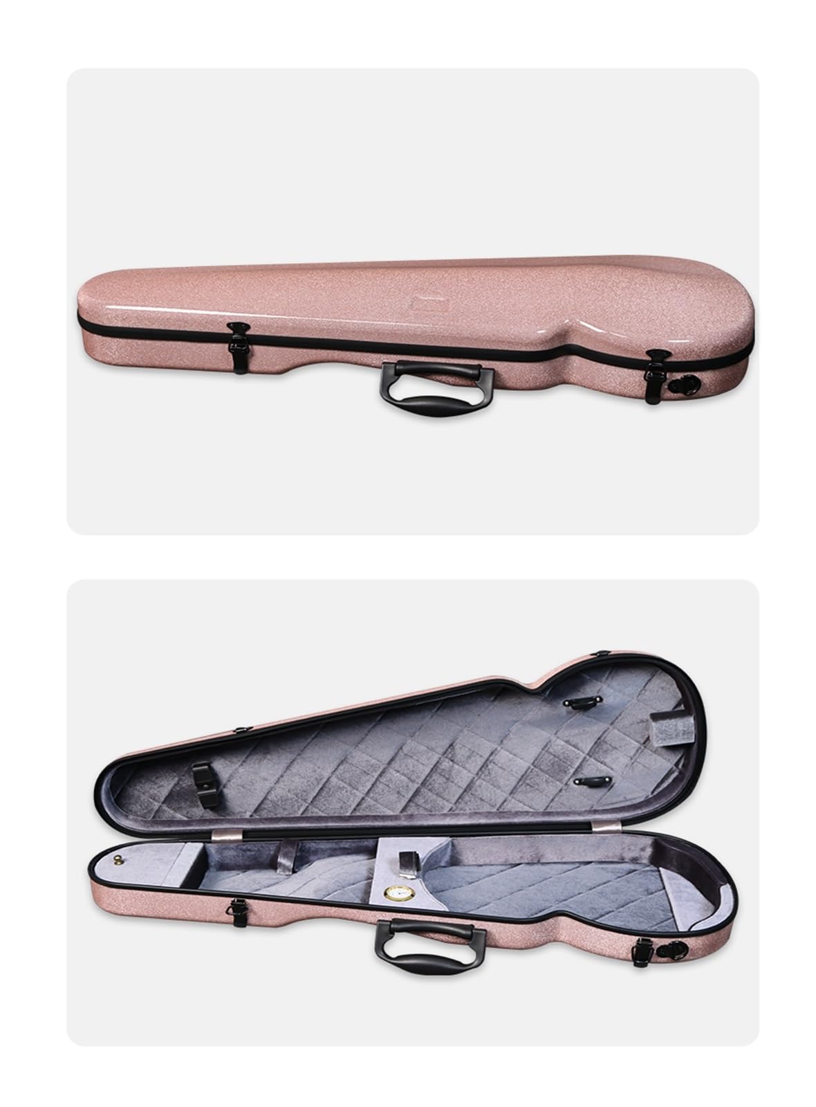 La Borsa In Fibra Di Carbonio Per Custodia Del Violino È Elegante Robusta E Impermeabile Custodia professionale per violino(Bright powder)