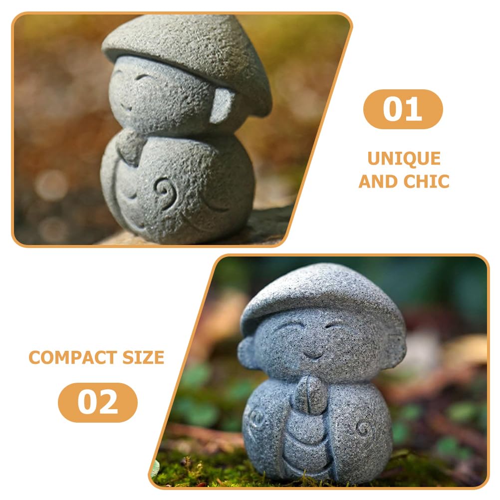 SUPVOX Small Buddha Ornament Maitreya Stone Decor Compact Zen Garden Figurine Mini Buddha Decoration for Home Office Desktop Display - Image 4