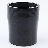 Vista 105 de AC PERFORMANCE ID 4" a 3.75" (4.016 in a 3.740 in) Reductor recto, longitud 4" (100mm), 4 capas reforzadas, manguera universal de silicona pura Negro