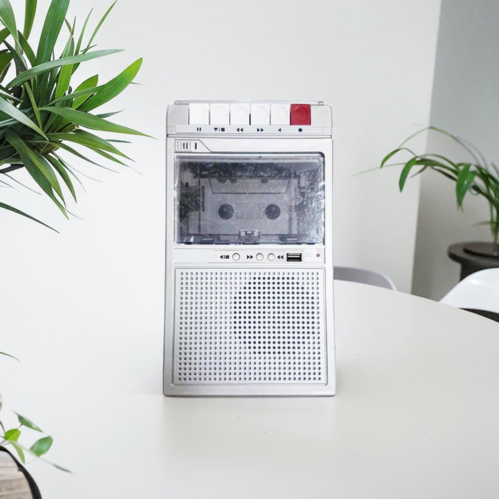 Lecteur et Enregistreur de Cassette Rétro Prend en Charge L'Enregistrement Interne et Externe et la Transcription USB