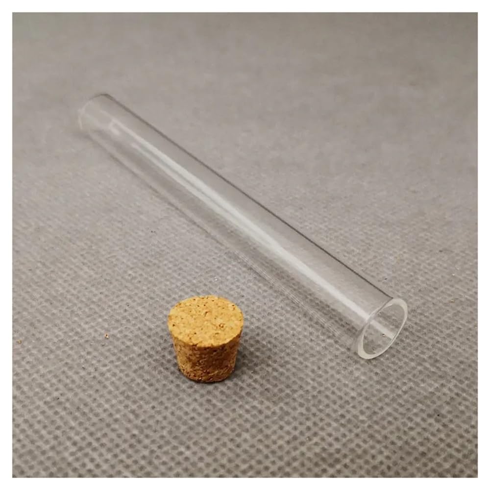 Laborreagenzgläser, Flachboden-Reagenzglas mit Korkverschluss, 12 x 100 mm, 8 ml, 20er-Packung