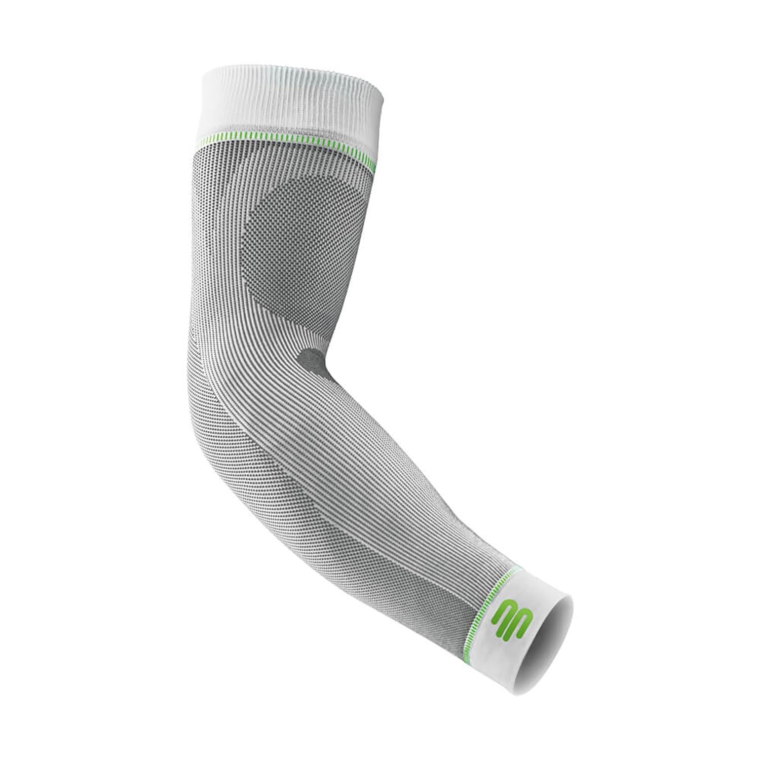 BAUERFEIND, 1 Paar Sport Kompressions-Armbandagen, Unisex, Rechts und links tragbar, Für Ball- und Ausdauersportarten, Stärkung der Muskulatur, Gr. L lang, Weiß, 29355011000033