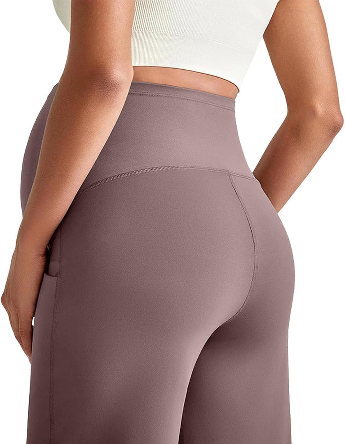 Maternity Sweatpant Cotton Fleece Lined Pant Pregnancy Casual Loose Comfy Joggers Women Pregnancy Clothes with Pocket