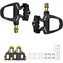 WOWSPORT Road Bike Pedals Carbon Fiber Road Bike Pedals TopRace-W9000 Ultra Lightweight Clipless Pedals with Titanium Spindle & Ceramic Bearings, Racing & Performance Cycling