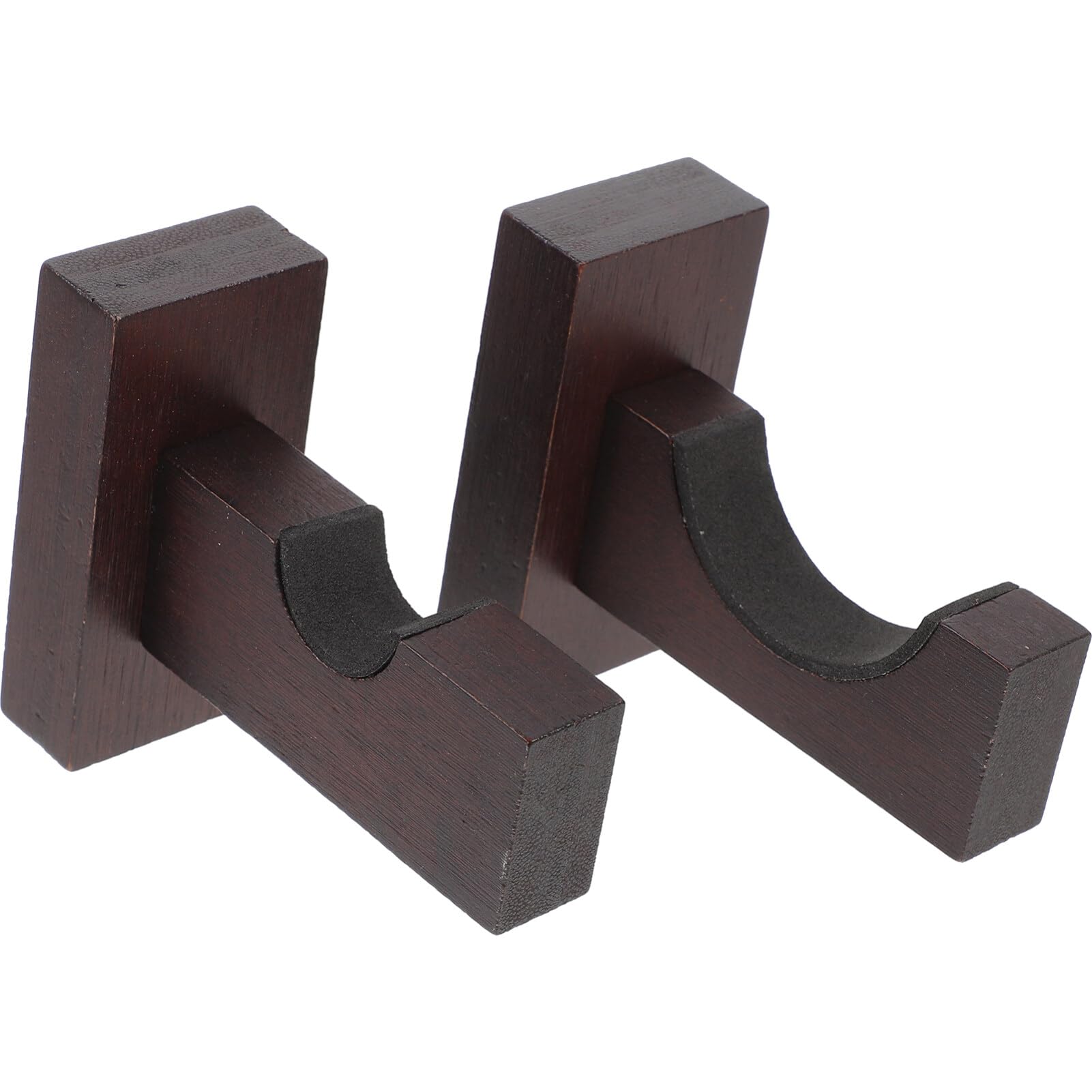 HOLIDYOYO 1 Pair of Wall Baseball Bats Rack Wooden Bat Display Holder Horizontal Baseball Bat Stand Softball Bat Wall Hanger for Baseball Softball Bat Accessories Light Brown