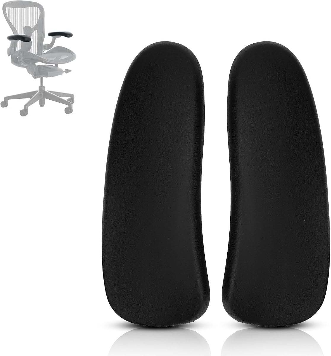 Chair Armrest Replacement for Herman Miller Classic Aeron Chair - Office Chair Arm Pads Replacement Black-1 Pair