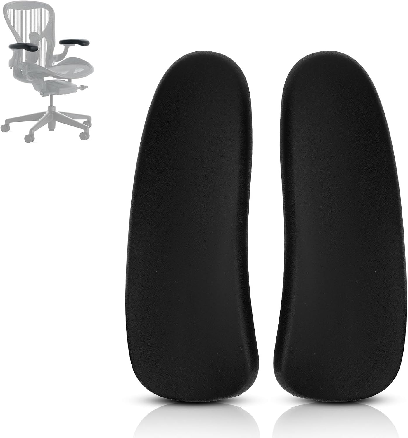 Chair Armrest Replacement Arm Pads Caps for Herman Miller Remastered Aeron Chair – Compatible with Remastered Version Only, Black 1 Pair(Not for Classic Aeron)