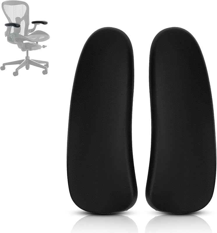 Chair Armrest Replacement for Herman Miller Classic Aeron Chair - Office Chair Arm Pads Replacement Black-1 Pair