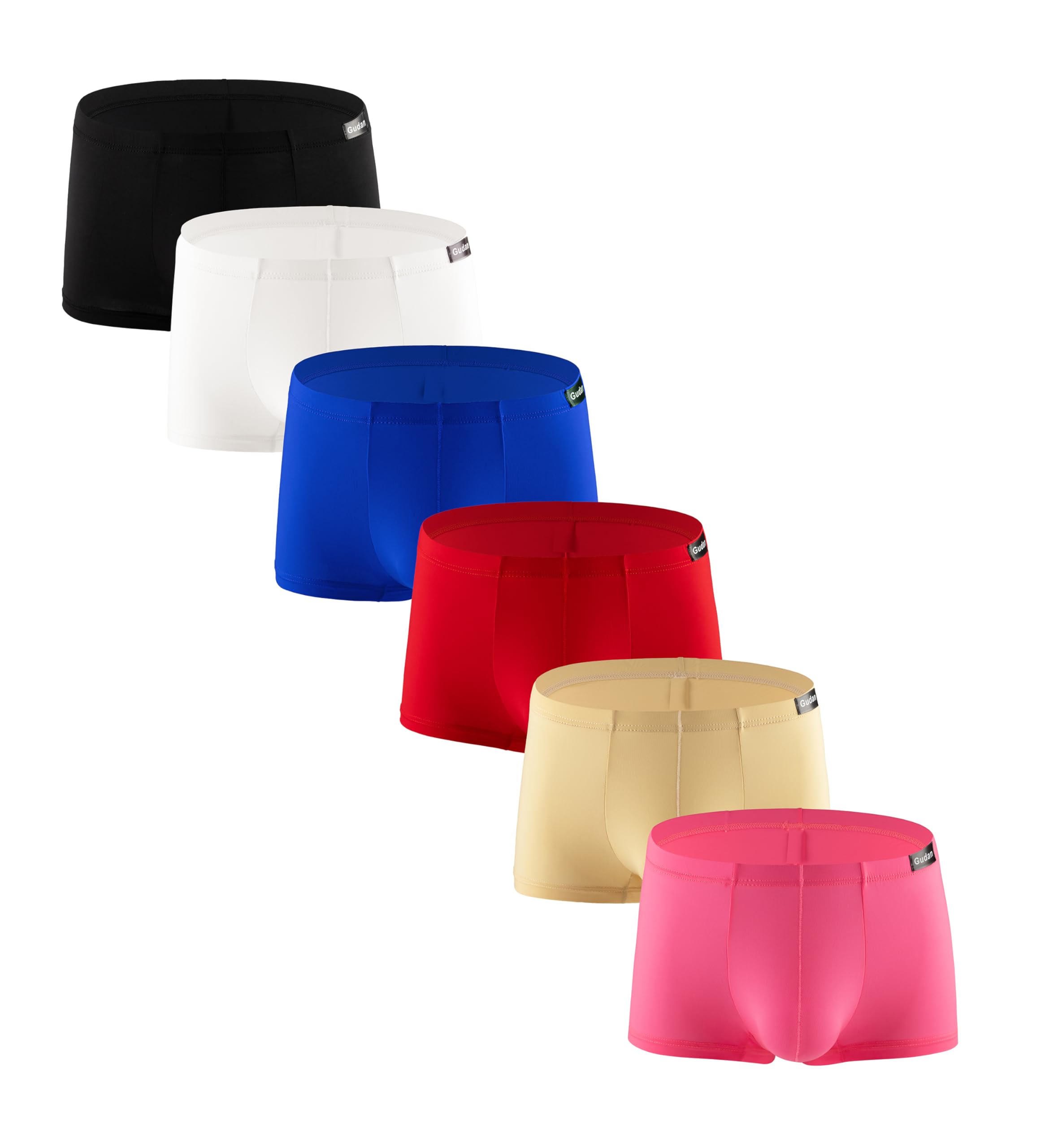 Mens Silky Underwear Short Leg Boxer Briefs Pack Health to Wear