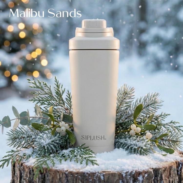 Miniatura 2 de Paradise - Botella agitadora de 24 onzas, mezclador de proteínas de acero inoxidable aislado, batido y preentrenamiento para mujer, con tapa de pico