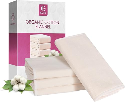 4 unidades de franela de algodón orgánico para aceite de ricino, envoltura de aceite de ricino reutilizable sin blanquear, compresa de calor