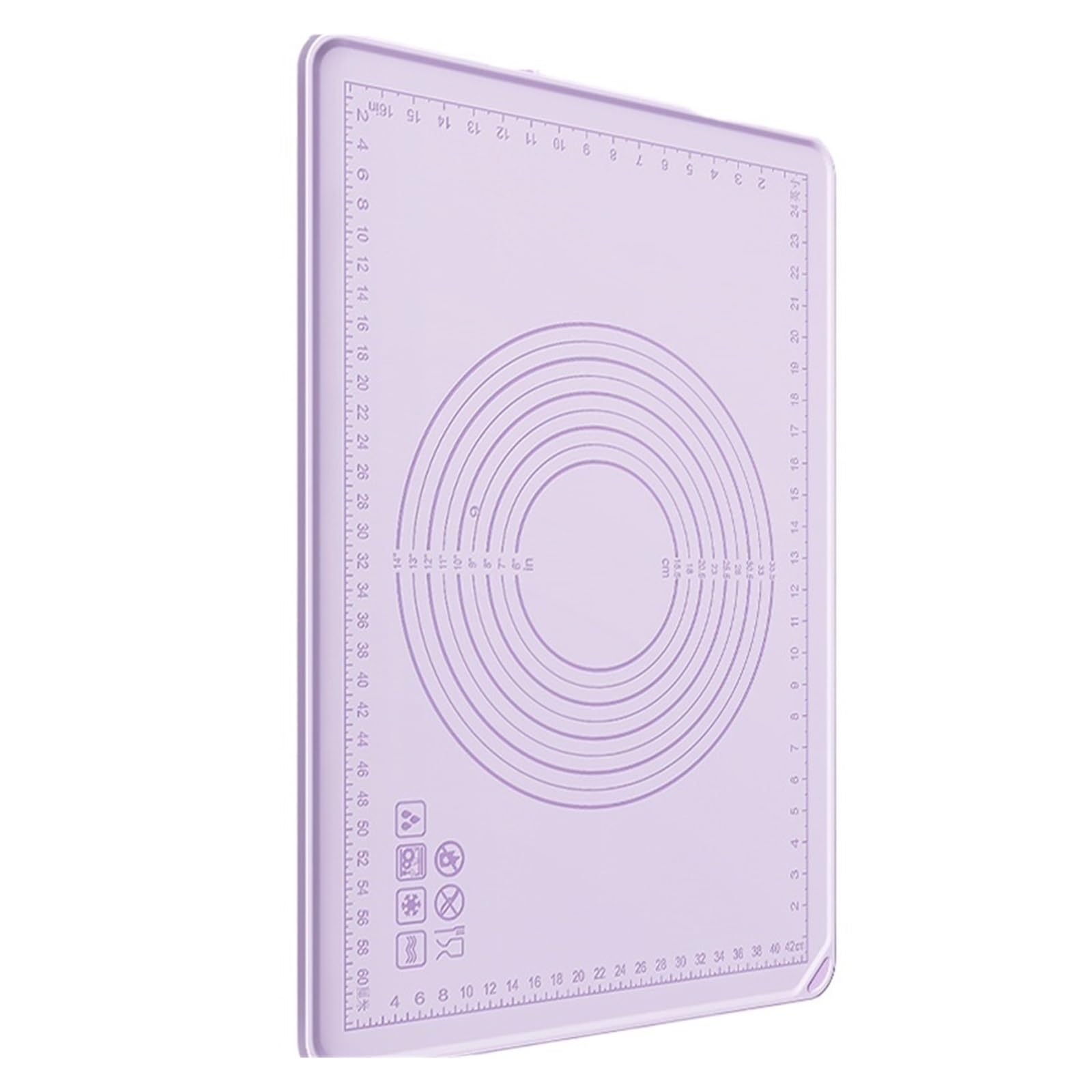 Tapete de silicona antiadherente grueso for repostería, almohadilla for amasar masa pizza y fideos, suministros for hornear(Purple,50x70cm)
