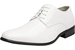 White Mens Platform Shoes Lace-up Formal Oxford Dress Shoes