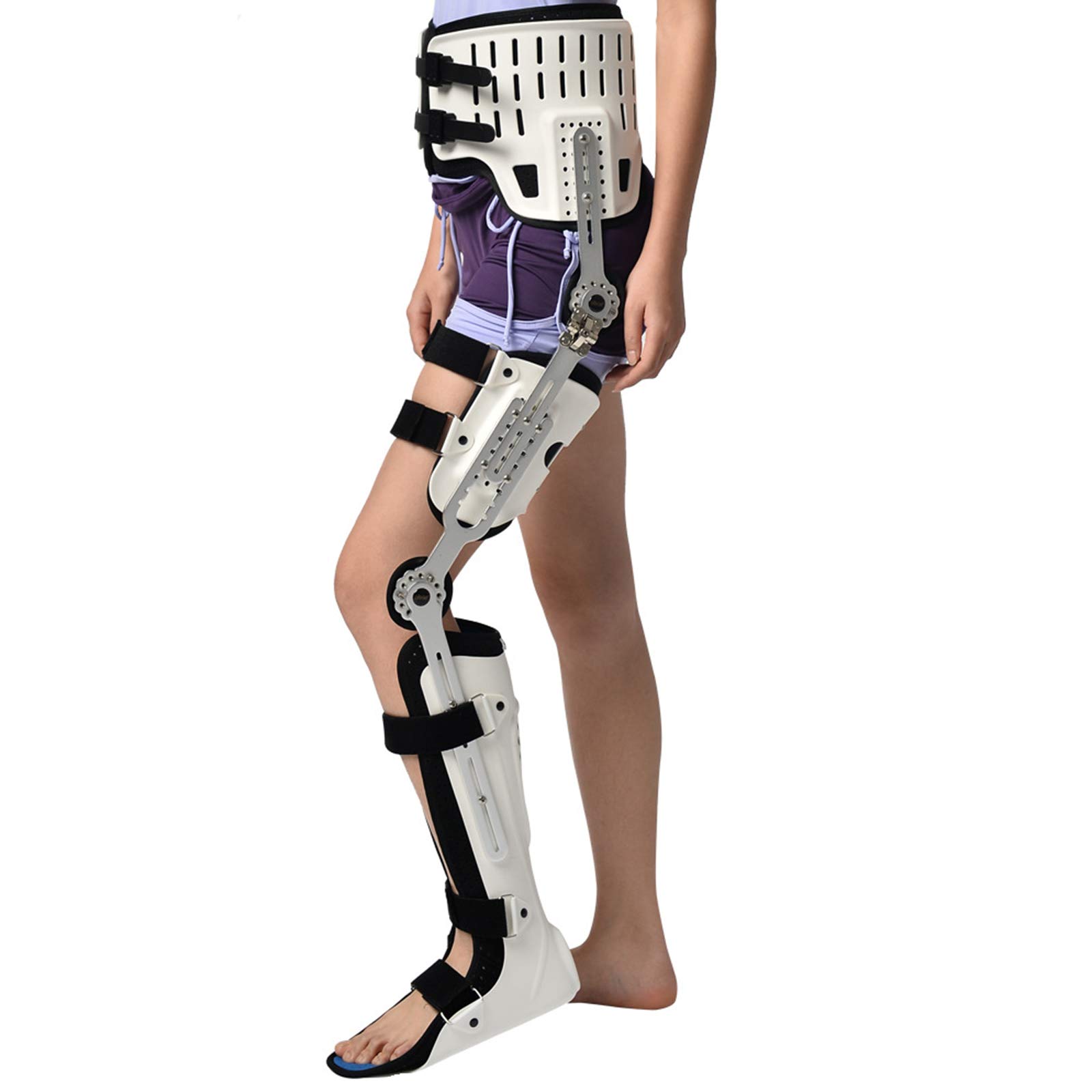 Hip Knee Ankle Foot Orthosis Leg Fracture, Lower Limb Paralysis, Hip Walking Fixed with Walking Boots Brace Knee Surgery Ligament Support,left,S