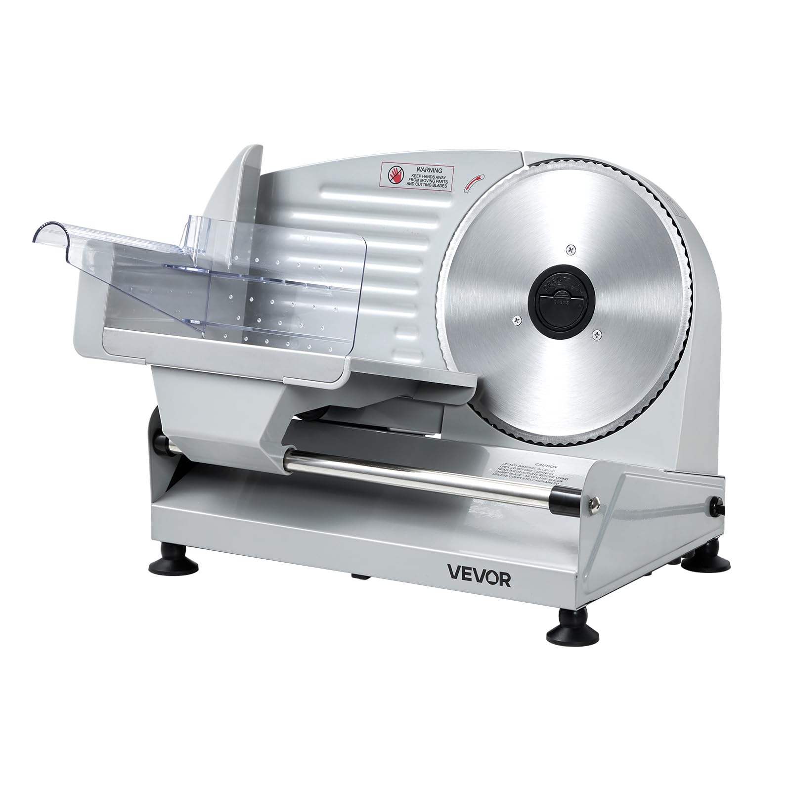 VEVOR Fleischschneidemaschine 200 W, Elektrische Aufschnittmaschine mit 190-mm-SUS420-Klinge, 0–1 mm Schnittdicke, Allesschneider für Gefrorenes Fleisch, Schinken, Baguette und Steak