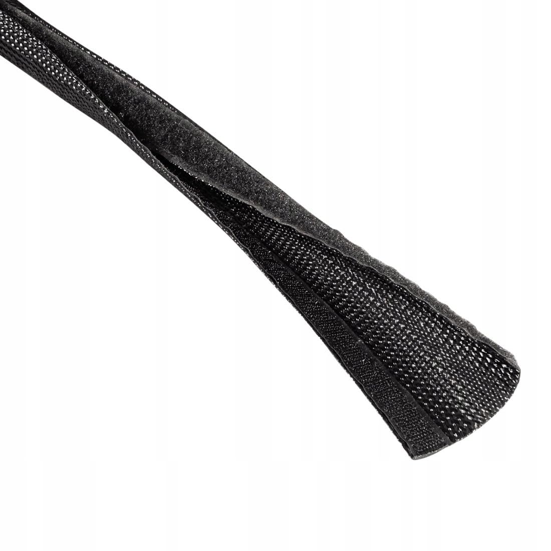 Kabelschlauch, flexibel 1,8 m – Gewebe Kabelkanal, schwarz