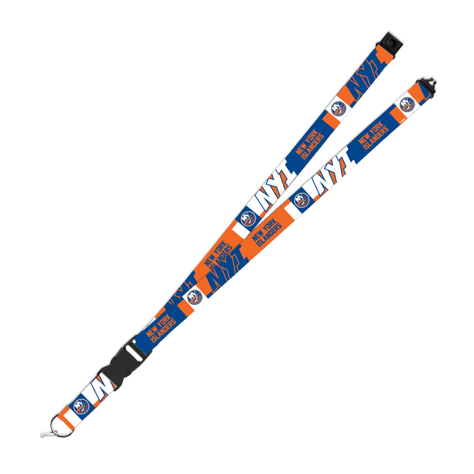 Rico Industries NHL Hockey New York Islanders Standard Wrist Lanyard Key Chain, Cute Wristlet Strap Keychain Holder for Women Men Car Keys ID Badges Card Wallet Phone Camera