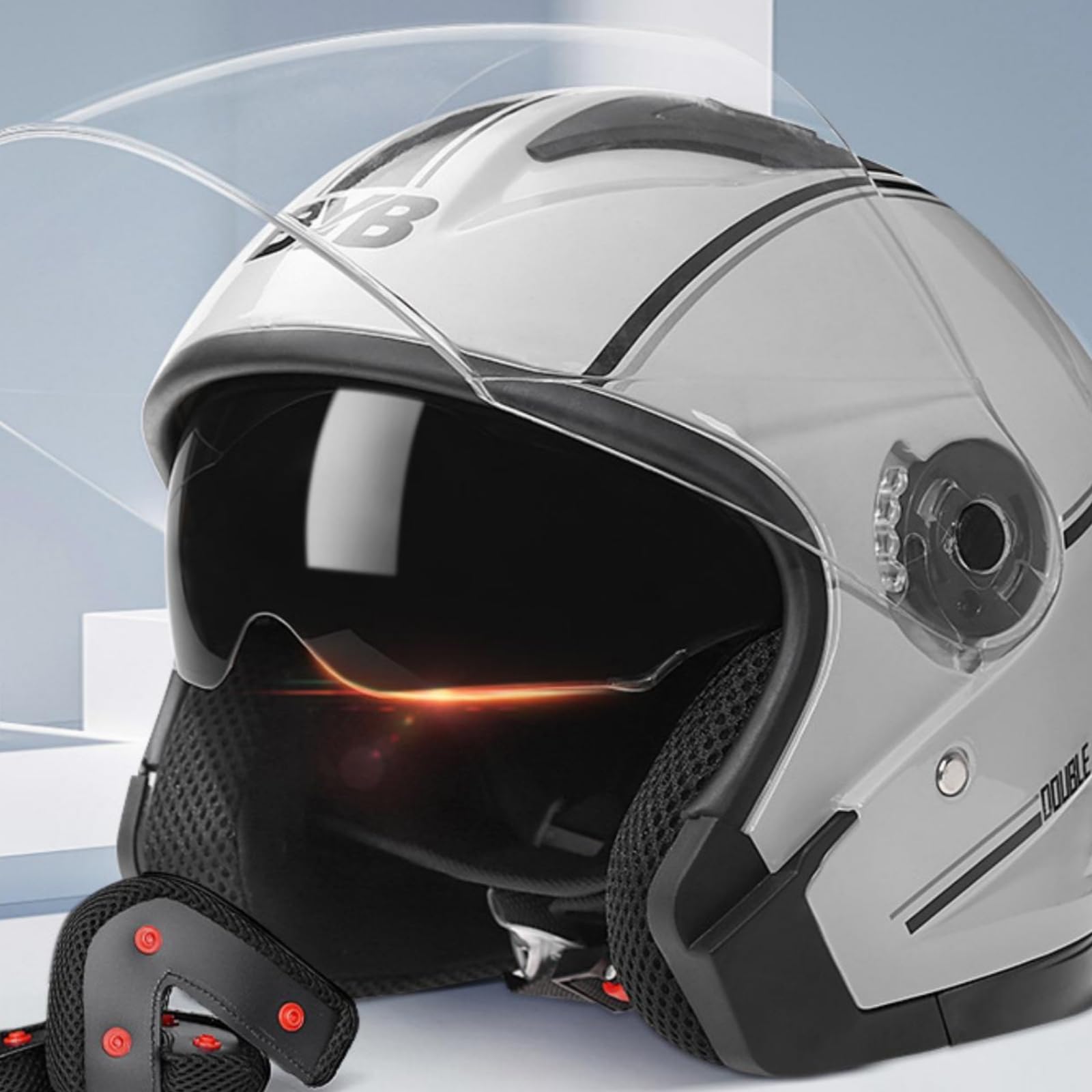 Casco con Visiera Parasole Leggero