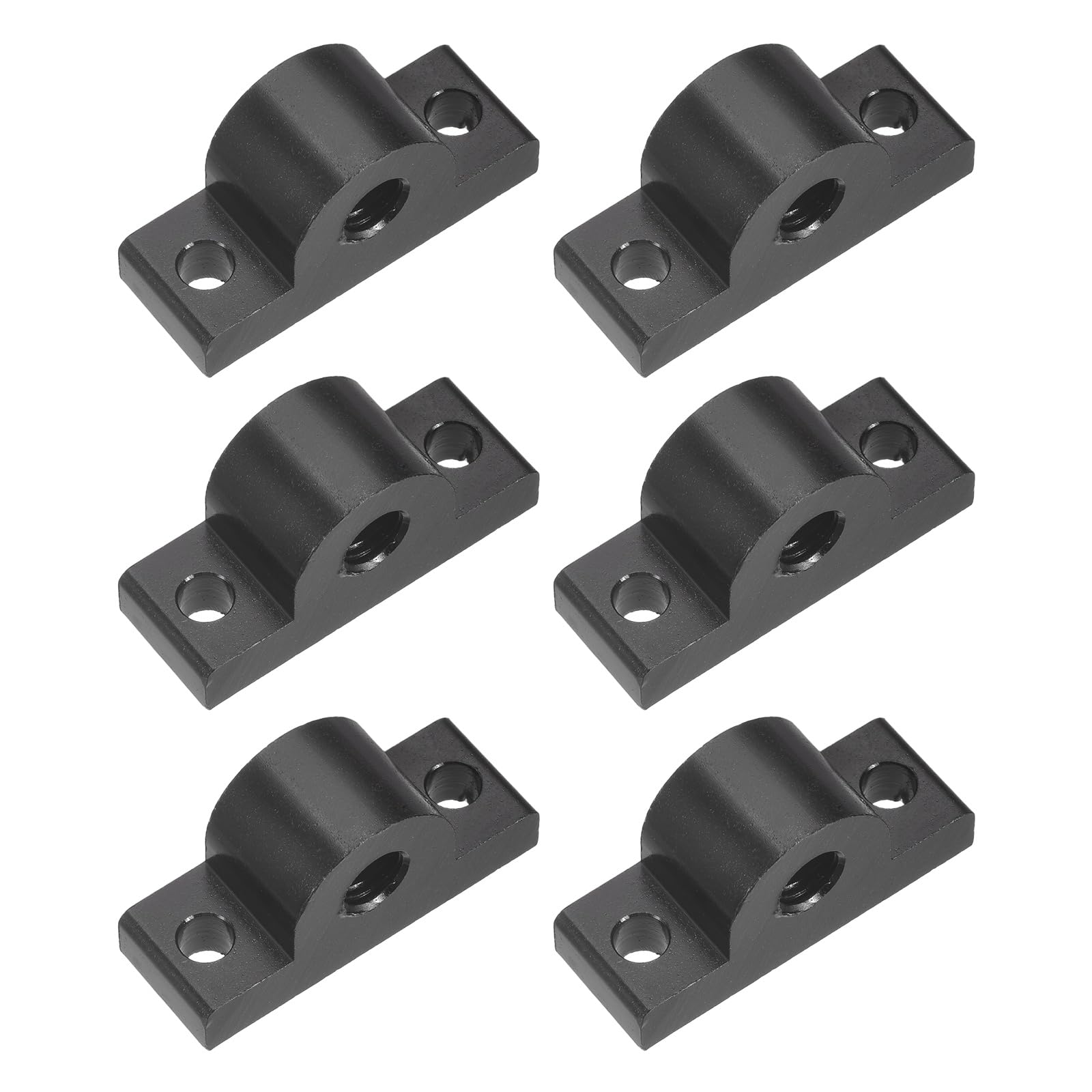sourcing map 6Pcs M10 T-Slot Leg Connector, Aluminum Bracket Profile Corner Connector Extrusion Caster Mounting Plate for Workbench and Shelving Drawer, Black