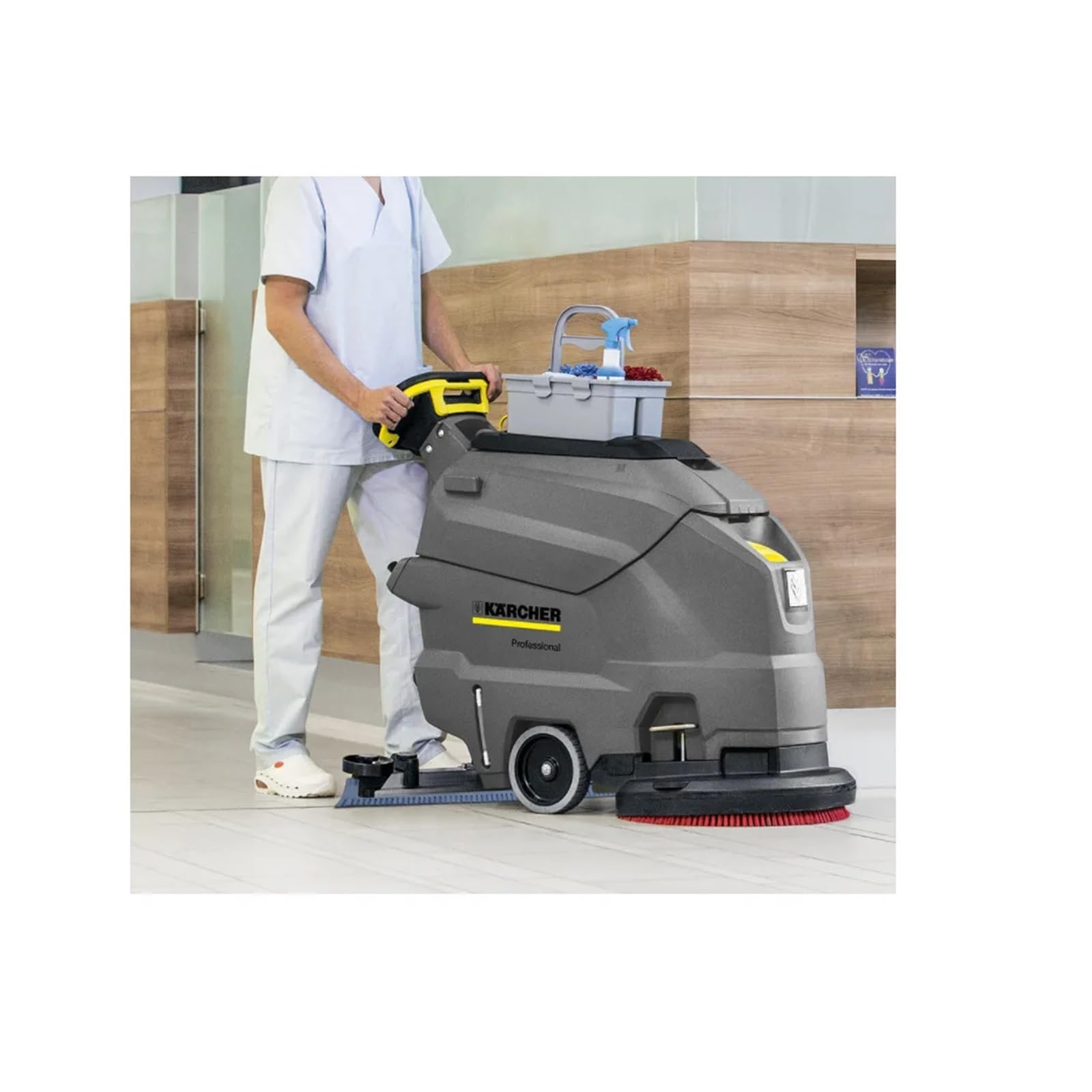 Hoja De Escobilla De Goma Que Retiene Agua, Compatible con Karcher, BD50/50 BD50/70 | Tira de goma de 900 × 76,4 × 48 mm, pieza de fregadora de contacto con suelo blando(A)