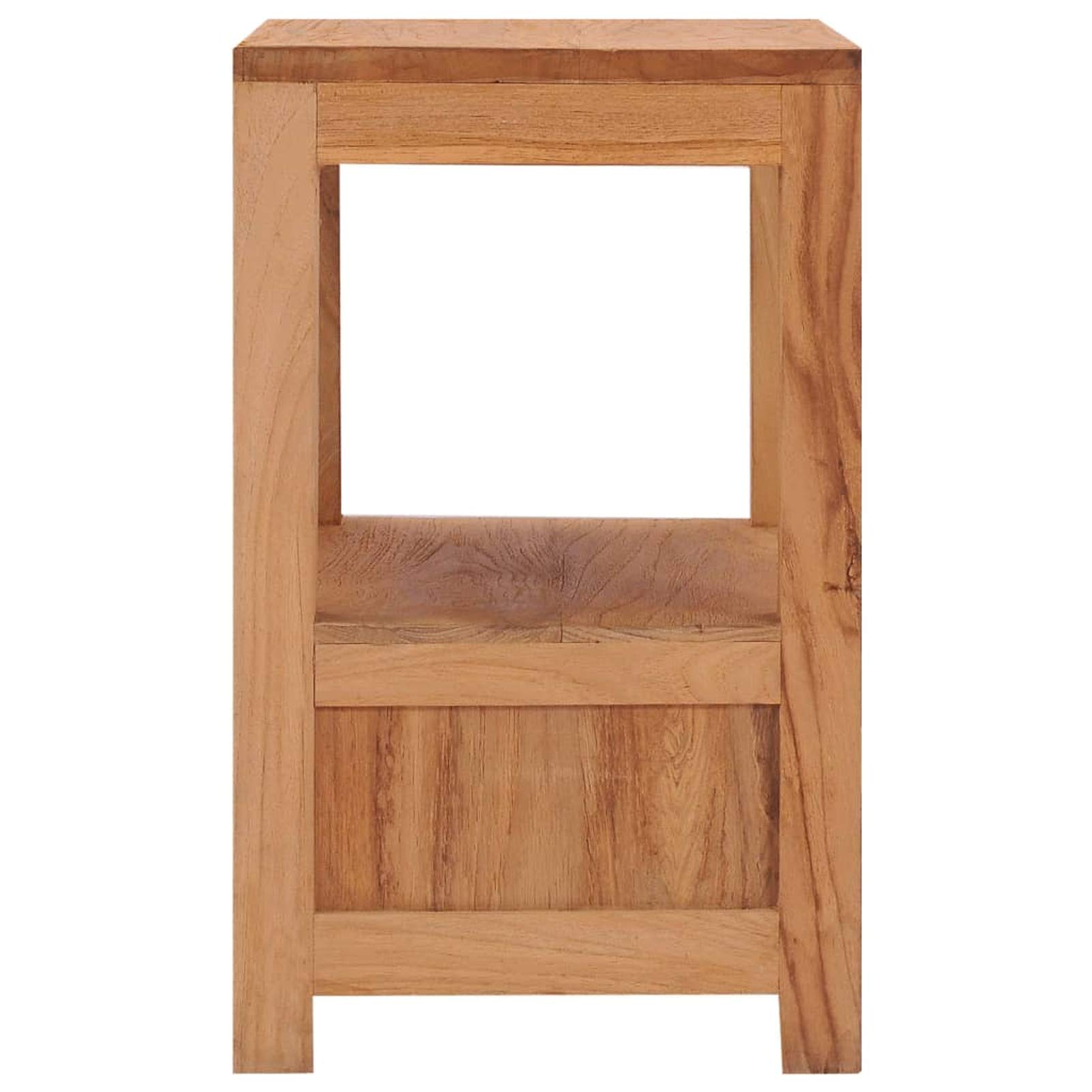 Homgoday Comodino 40 x 30 x 50 cm, in legno massello di teak, comodino, tavolino da divano, tavolino portaoggetti per soggiorno e camera da letto, divano 2168