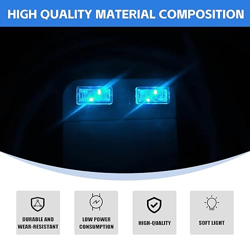 Miniatura 3 de 4 luces LED USB para interior del automóvil, mini luz ambiental para interior del automóvil, conector USB enchufable, accesorios para el interior