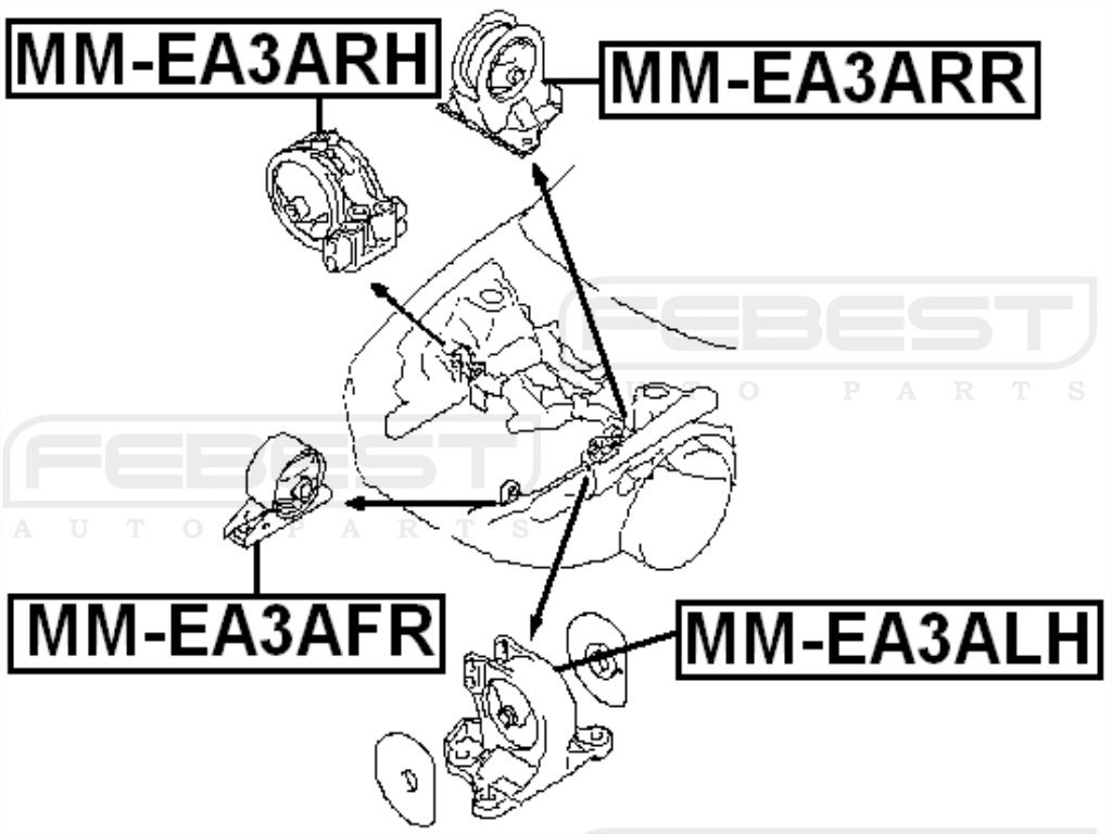 Amazon.com: Mr333818 - Front Engine Mount At For Mitsubishi  